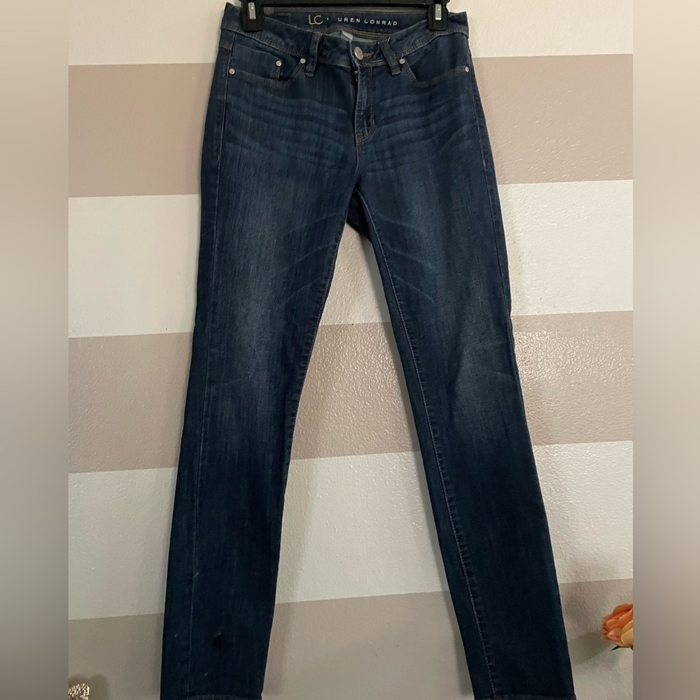 LC Lauren Conrad Dark Blue Straight Leg Jeans